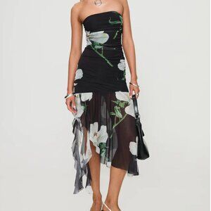 Princess Polly Nektaria strapless midi dress multi - Size 12